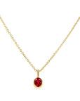 Red Spinel Bezel-Set Necklace - Skeie's Jewelers