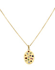 Gemstone-Studded Gold Pendant - Skeie's Jewelers