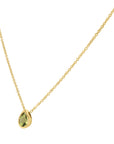 Pear-Cut Peridot Bezel Pendant - Skeie's Jewelers