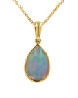 Ethiopian Opal Bezel Pendant Necklace - Skeie's Jewelers