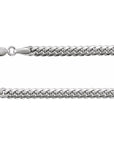 white gold curb chain necklace clasp  on a white background
