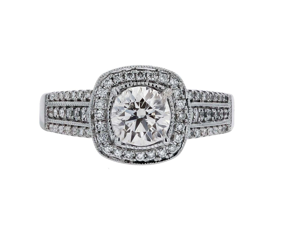 Zeghani DImoand Halo Engagement Ring - Skeie's Jewelers