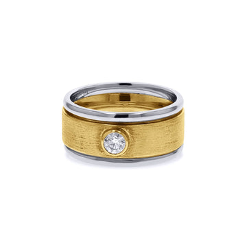 Single Diamond Two-Tone Men's Band