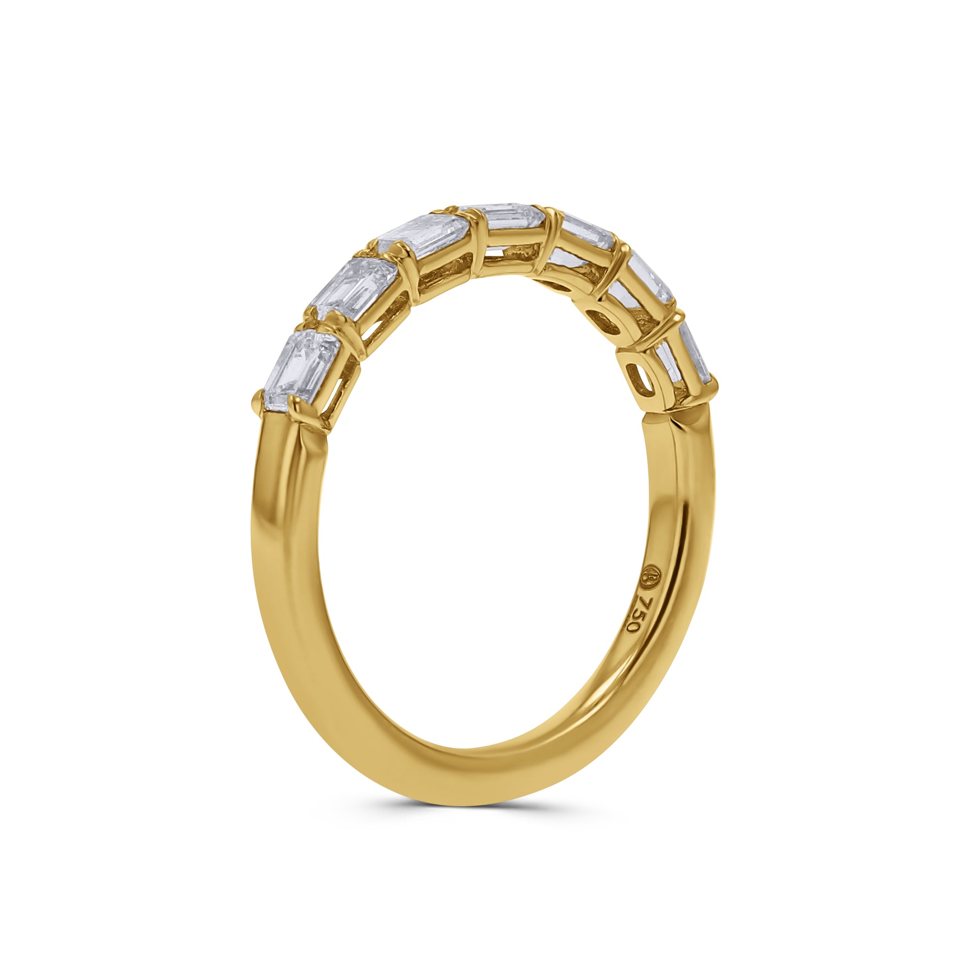 The East-West Emerald Cut Diamond Band - Skeie&#39;s Jewelers