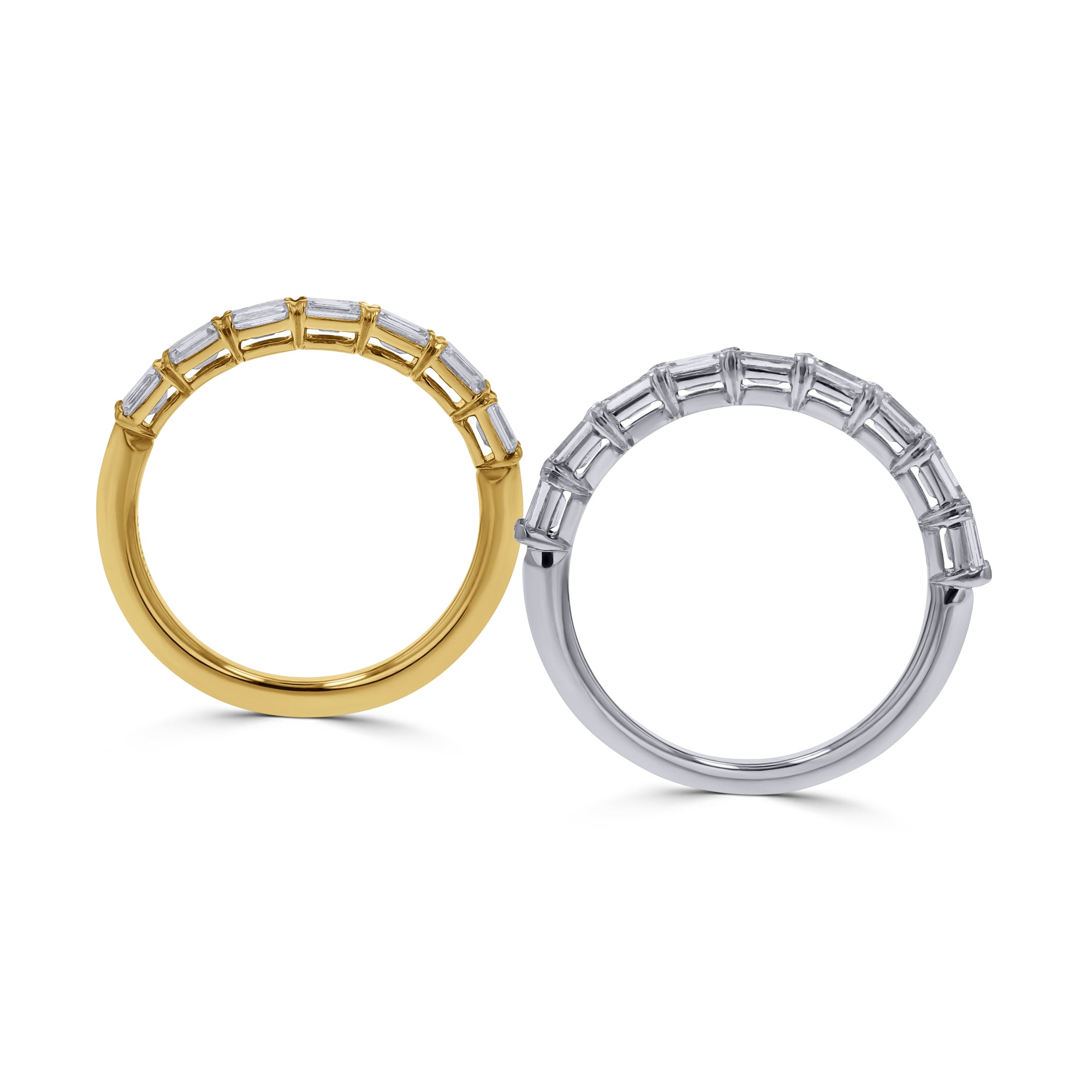 The East-West Emerald Cut Diamond Band - Skeie&#39;s Jewelers