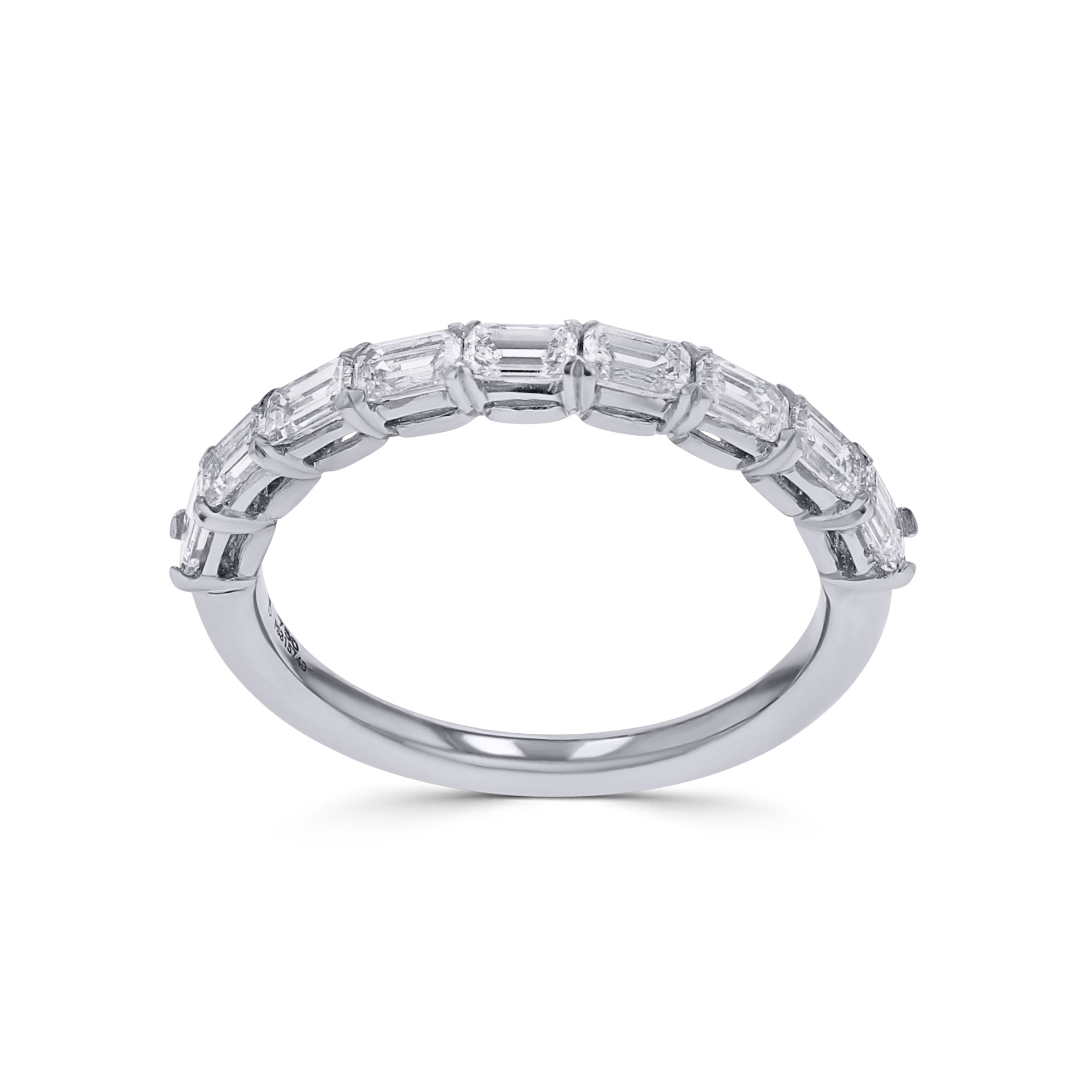 The East-West Emerald Cut Diamond Band - Skeie&#39;s Jewelers