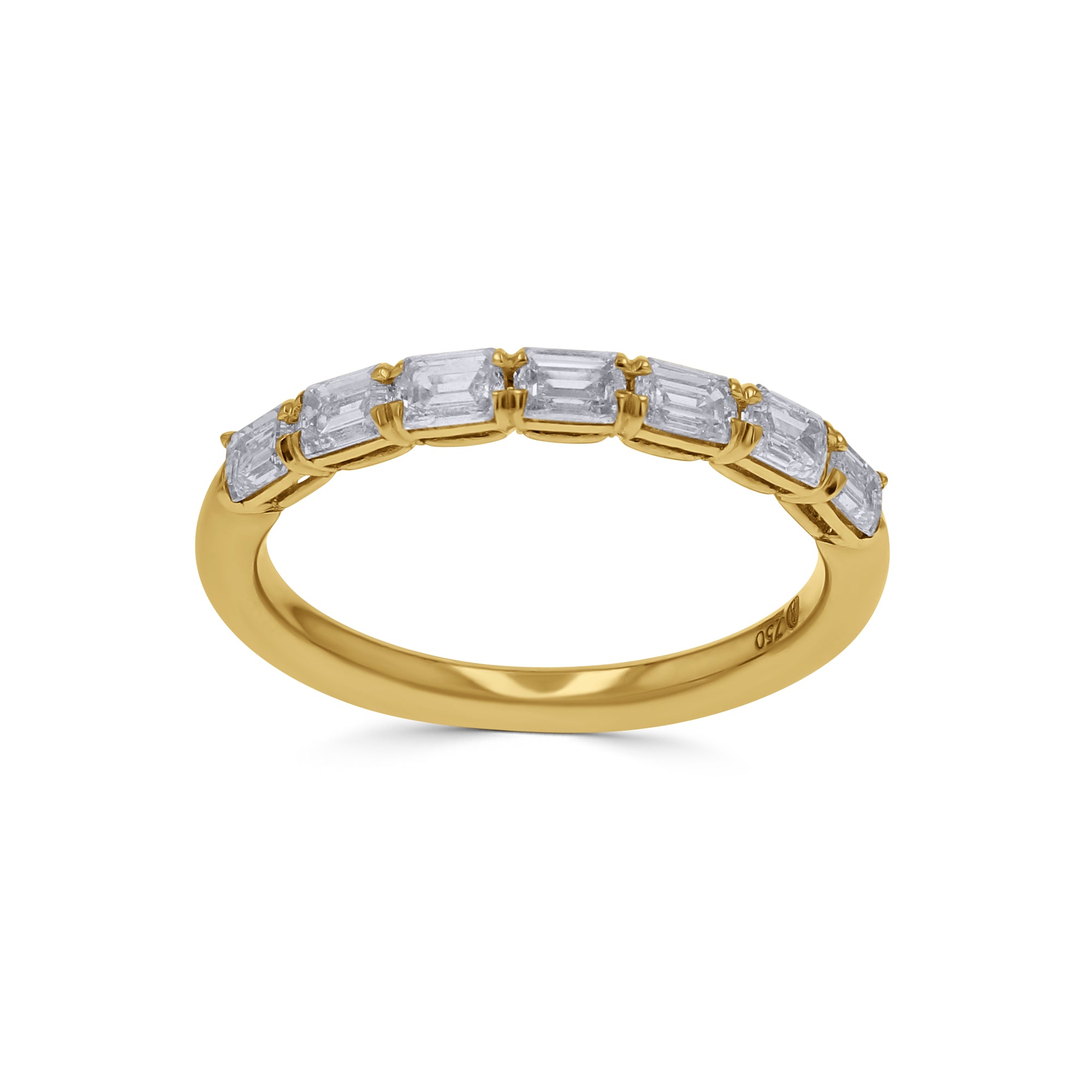 The East-West Emerald Cut Diamond Band - Skeie&#39;s Jewelers