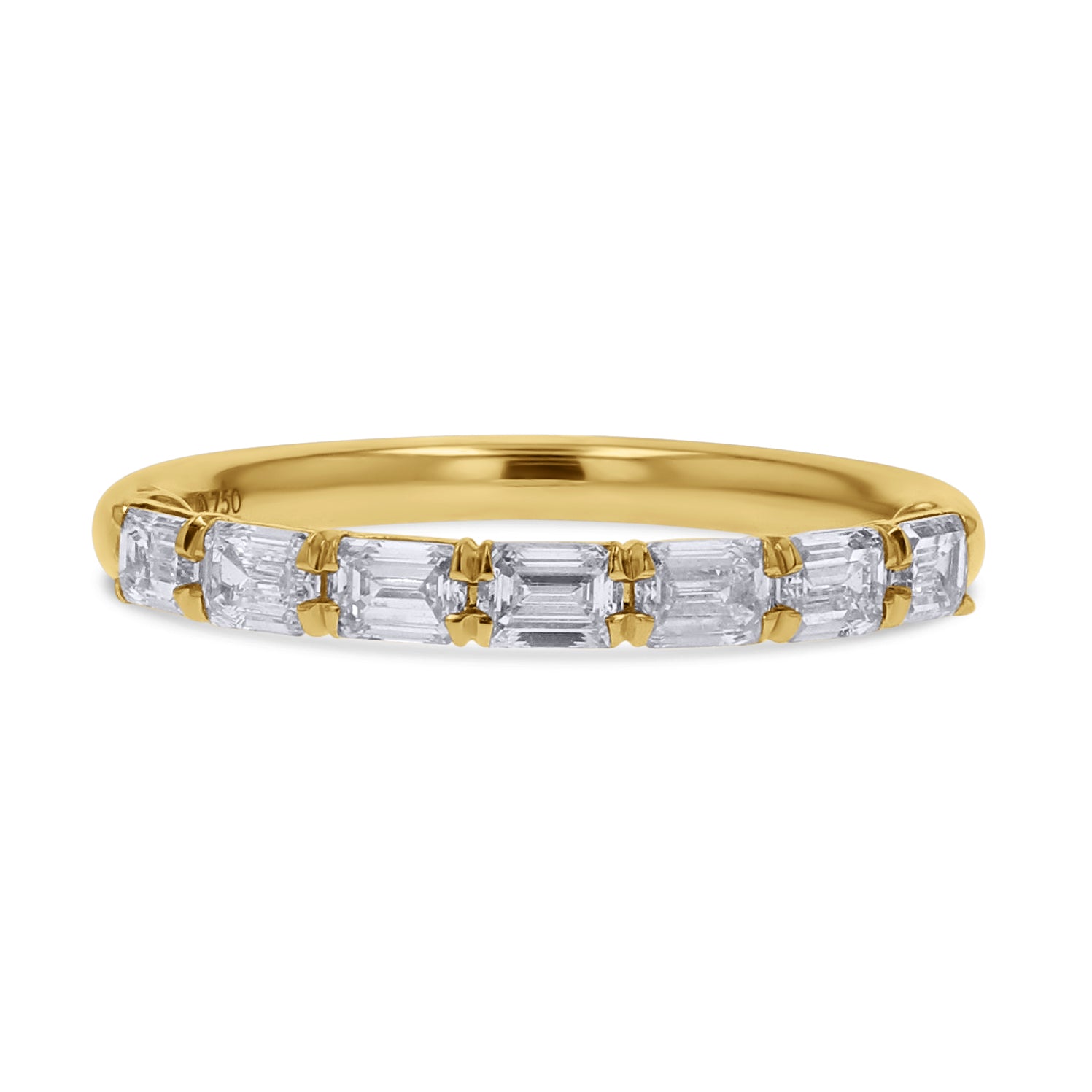 The East-West Emerald Cut Diamond Band - Skeie&#39;s Jewelers