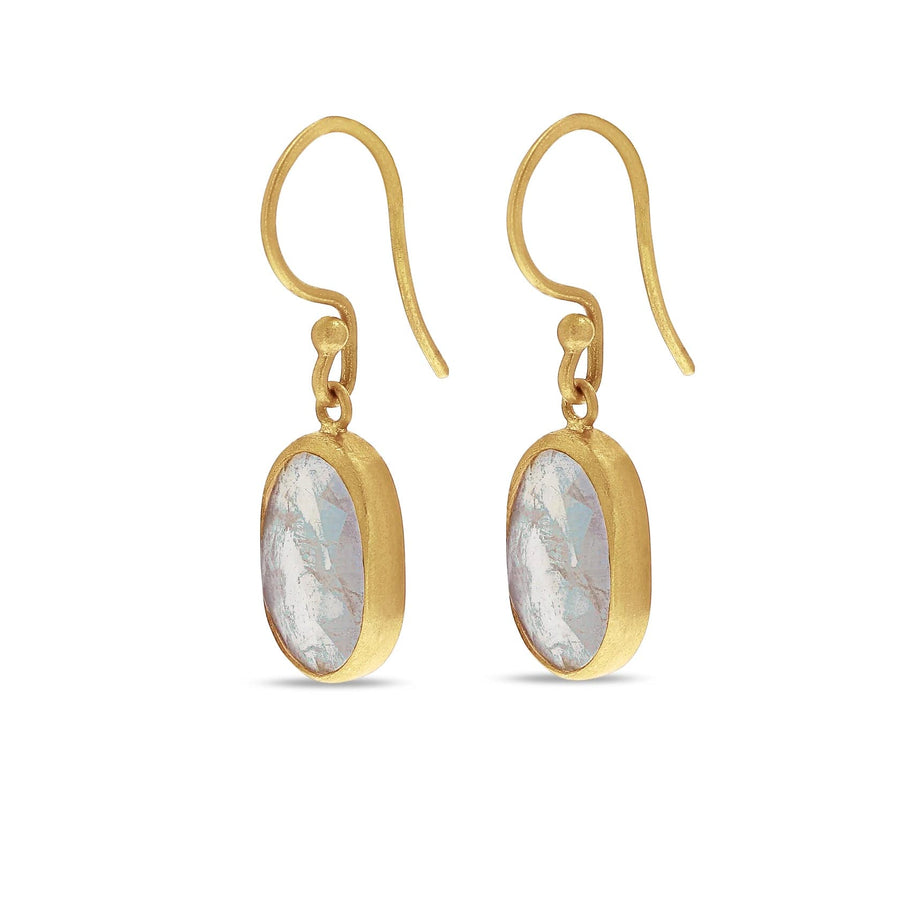 Lika Behar Yellow Gold Moonstone Dangle Earrings - Skeie's Jewelers