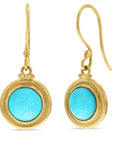 Lika Behar Yellow Gold Turquoise Dangle Earrings - Skeie's Jewelers