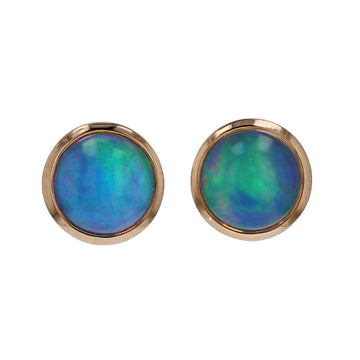 14kt Yellow Gold Opal Stud Earrings - Skeie's Jewelers