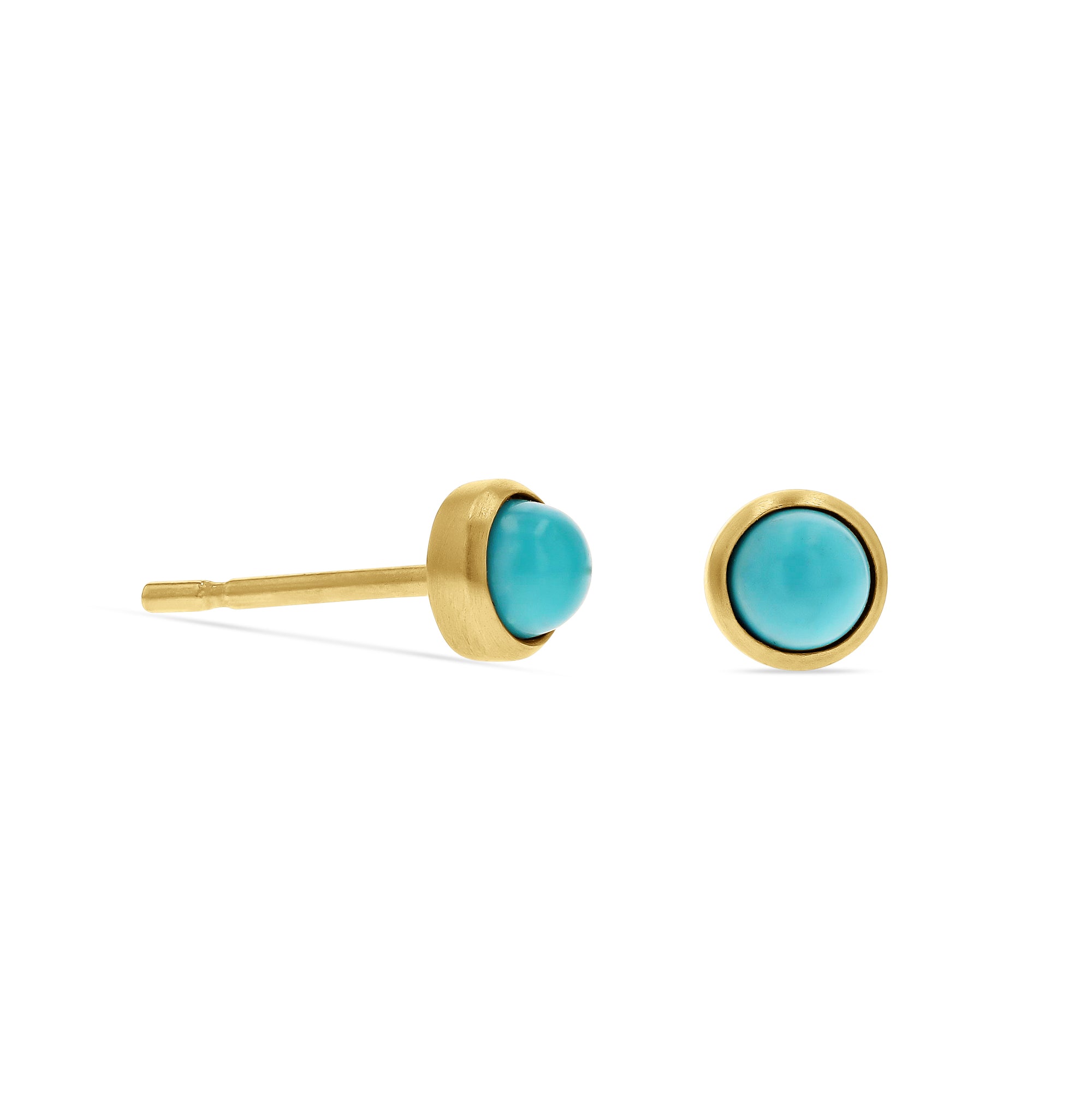 Turquoise Bezel Studs by Kimberly Collins - Skeie's Jewelers