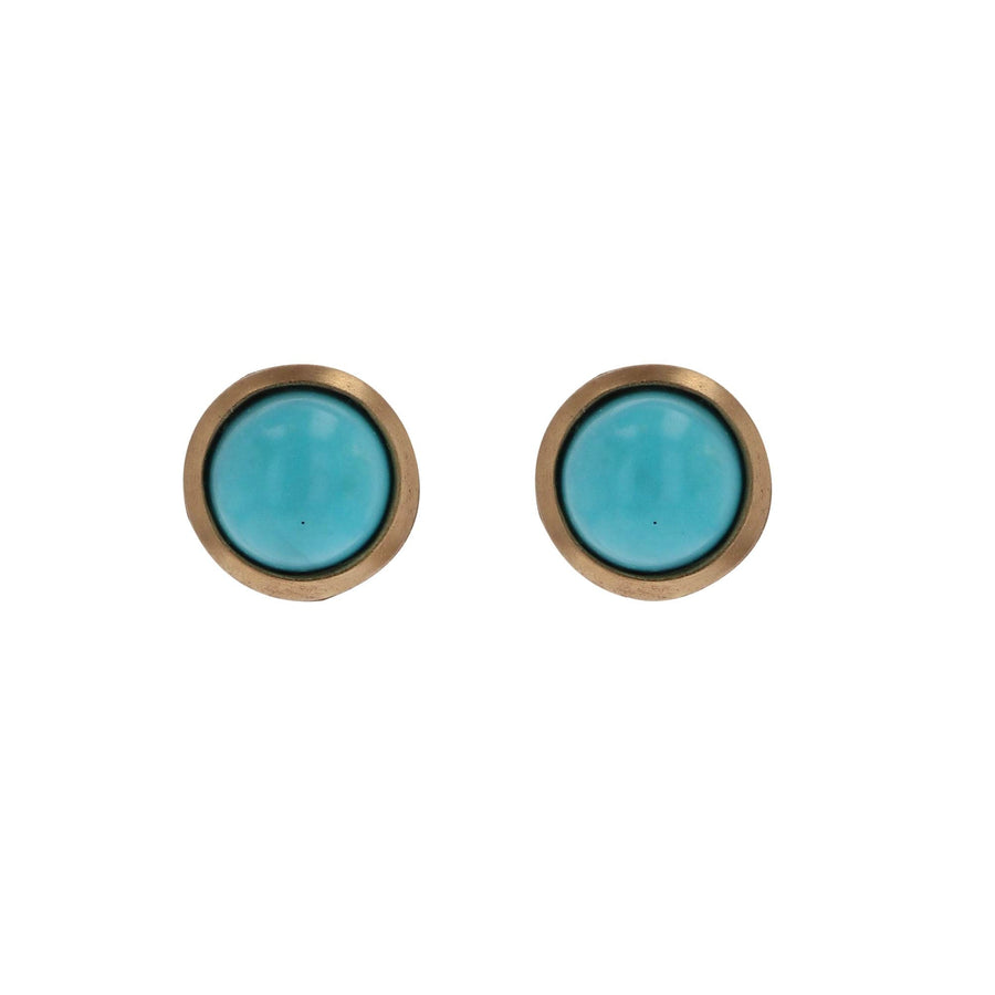Kimberly Collins Turquoise Bezel Stud Earrings - Skeie's Jewelers