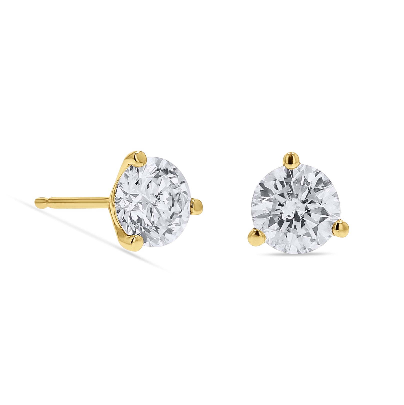 Yellow Gold Classic Diamond Studs - Skeie's Jewelers