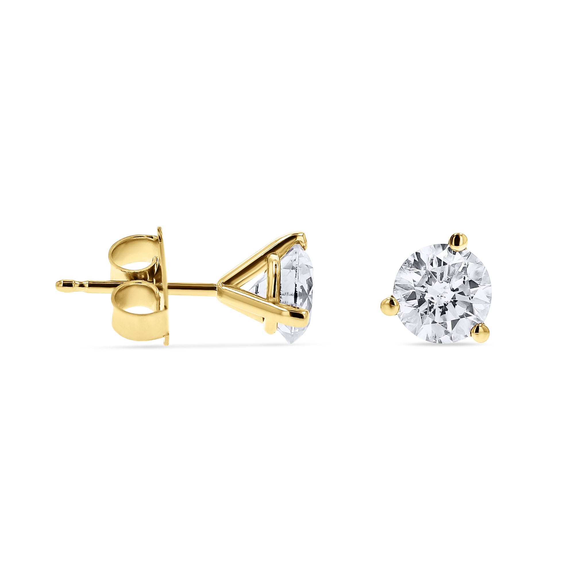 Yellow Gold Classic Diamond Studs - Skeie's Jewelers