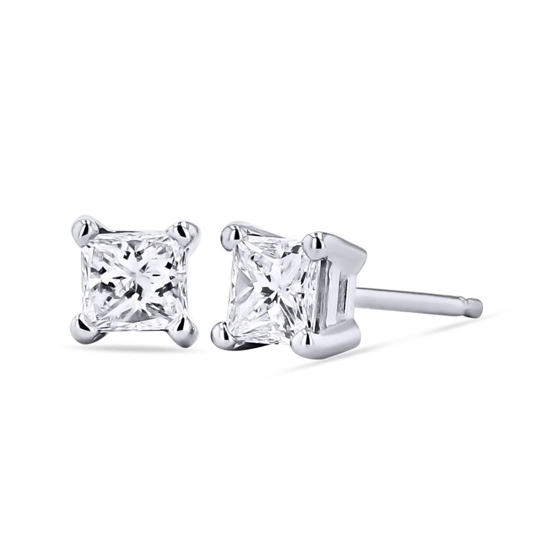 Princess Cut Diamond Studs