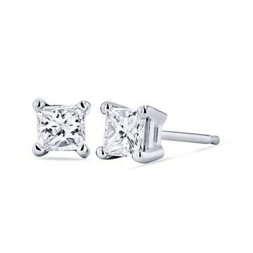 Princess Cut Diamond Studs