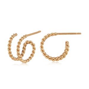 Carla | Nancy B. Double Twist Hoop Earrings - Skeie's Jewelers