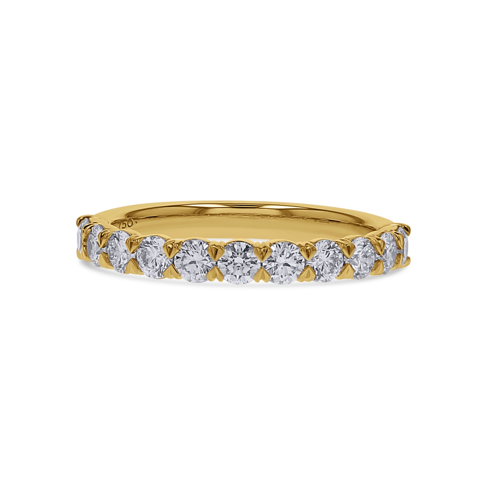 The Silk Prong Half-Round Diamond Band - Skeie's Jewelers