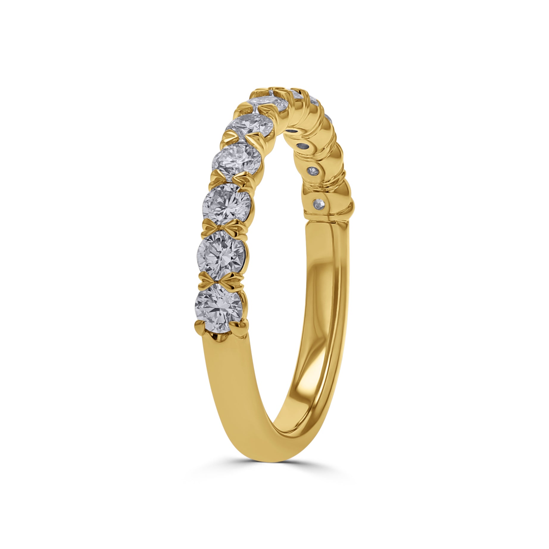 The Silk Prong Half-Round Diamond Band - Skeie's Jewelers