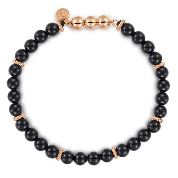Gabriel & Co. Onyx & Rose Gold Bracelet - Skeie's Jewelers