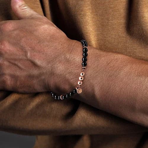 Gabriel & Co. Onyx & Rose Gold Bracelet - Skeie's Jewelers