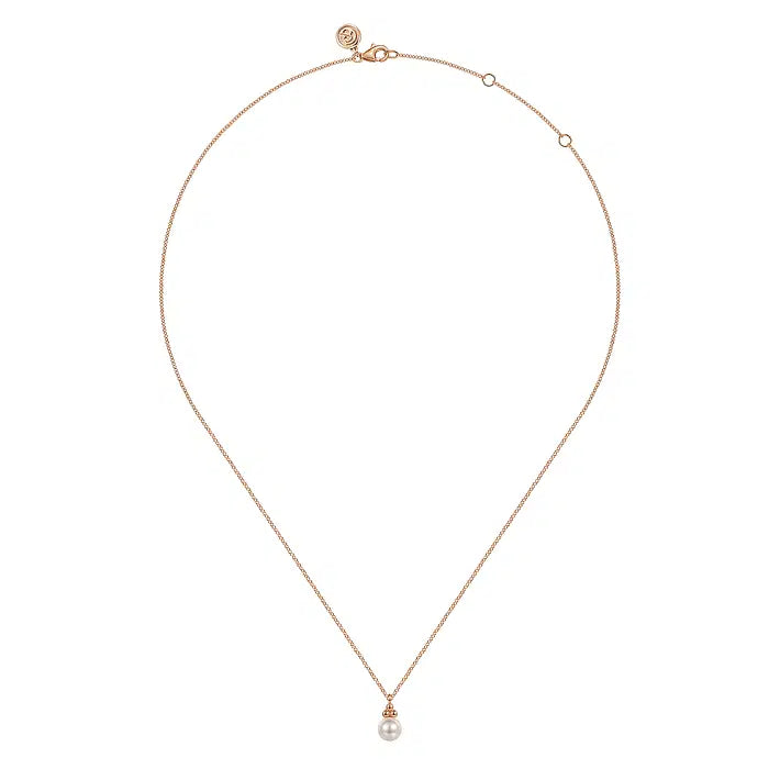 Gabriel & Co. Pearl Bujukan Drop Pendant Necklace - Skeie's Jewelers