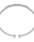white beaded bracelet with beads on white background