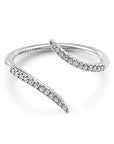 Gabriel & Co. White Gold Bypass Open Diamond Ring - Skeie's Jewelers