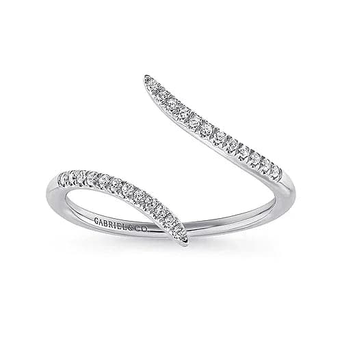 Gabriel & Co. White Gold Bypass Open Diamond Ring - Skeie's Jewelers