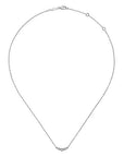 Gabriel & Co. White Gold Curved Diamond Bar Necklace - Skeie's Jewelers