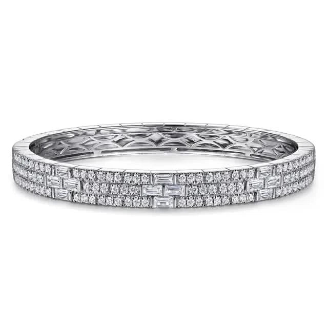 Diamond ring with intricate design on a white background