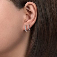 Gabriel & Co. White Gold Diamond Easy Stackable Earrings - Skeie's Jewelers