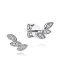 Gabriel & Co. White Gold Diamond Leaf Shape Stud Earrings - Skeie's Jewelers