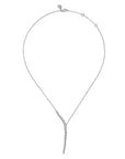 Gabriel & Co. White Gold Diamond Y Knots Necklace - Skeie's Jewelers