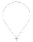 Gabriel & Co. White Gold Marquise Shaped Diamond Cross Necklace - Skeie's Jewelers
