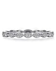 Gabriel & Co. White Gold Marquise Station Diamond Stackable Ring - Skeie's Jewelers