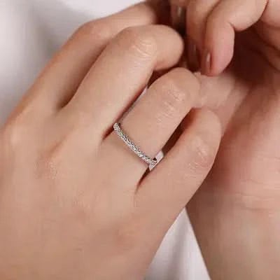 Gabriel & Co. White Gold Stackable Diamond Ring - Skeie's Jewelers