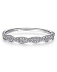 Gabriel & Co. White Gold Twisted Diamond Band Ring - Skeie's Jewelers