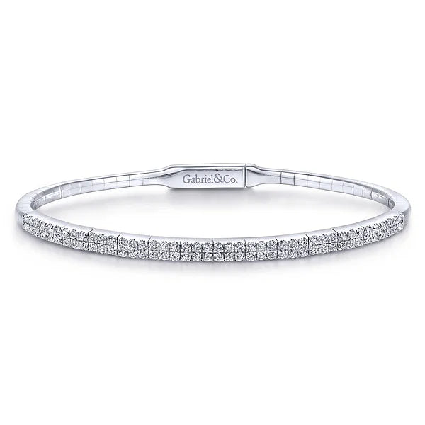Gabriel & Co. Two Row Diamond Bangle - Skeie's Jewelers