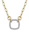 Gabriel & Co. Diamond Hollow Paperclip Chain Necklace - Skeie's Jewelers