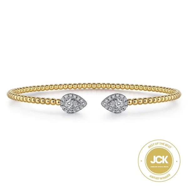 Gabriel & Co. Diamond Pear Shape Bujukan Bangle