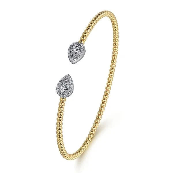 Gabriel & Co. Diamond Pear Shape Bujukan Bangle