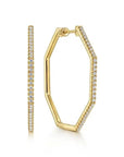 Gabriel & Co. Geometric Diamond Hoop Earrings - Skeie's Jewelers