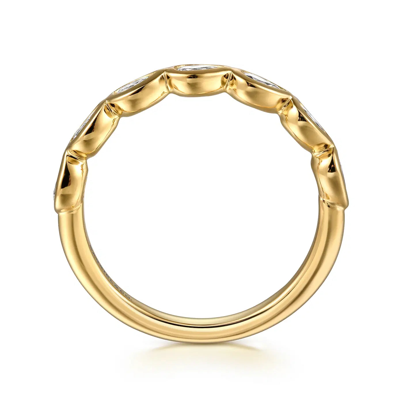 Pear-Cut 7 Stone Bezel-Set Diamond Band - Skeie's Jewelers