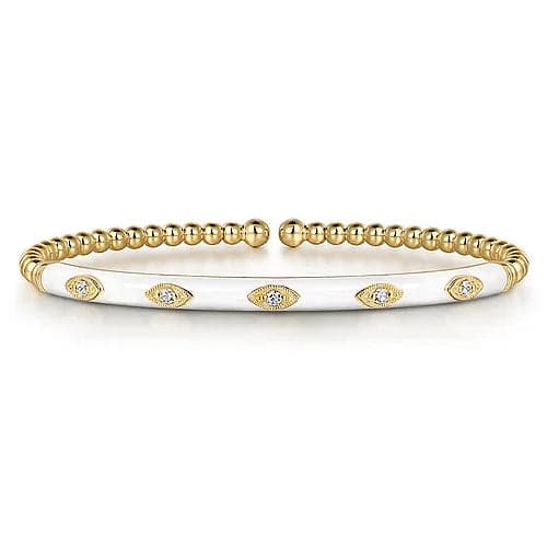 Gabriel & Co. Enamel Marquise-Shape Bujukan Bracelet - Skeie's Jewelers