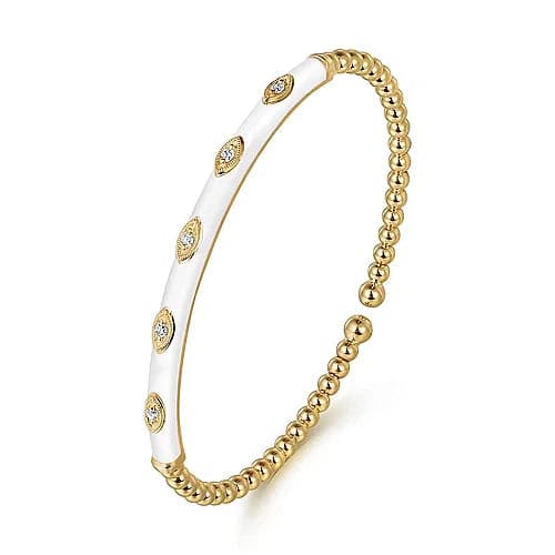 Gabriel & Co. Enamel Marquise-Shape Bujukan Bracelet - Skeie's Jewelers