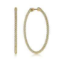 Gabriel & Co. Yellow Gold Bujukan Classic Hoop Earrings - Skeie's Jewelers