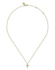 Gabriel & Co. Yellow Gold Bujukan Cross Pendant Necklace - Skeie's Jewelers