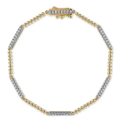 Gabriel & Co. Yellow Gold Bujukan Diamond Bracelet - Skeie's Jewelers